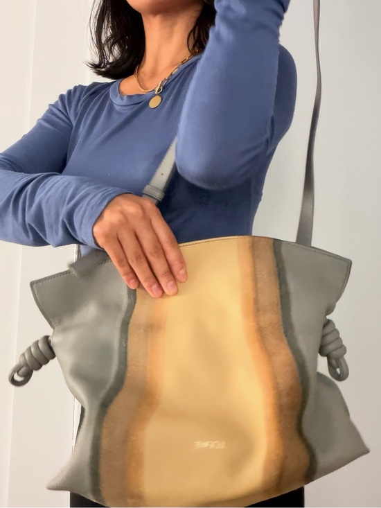 Loewe Handbags - Loewe Flamenco Two-Tone Leather Shoulder Bag in ORIGINAL BOX
